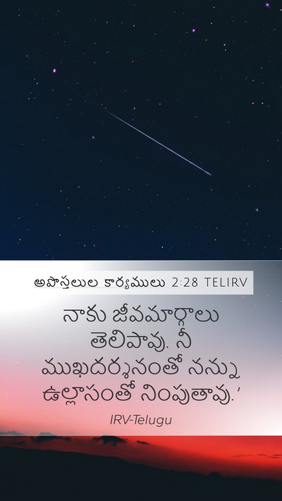 అపొస్తలుల కార్యములు 2:28 TELIRV Bible Verse Image