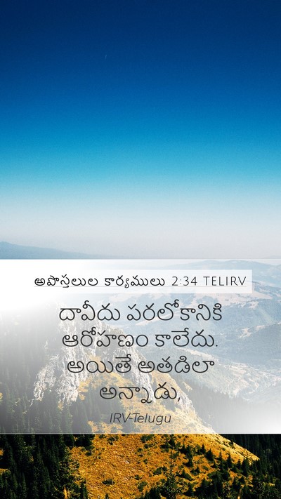 అపొస్తలుల కార్యములు 2:34 TELIRV Bible Verse Image