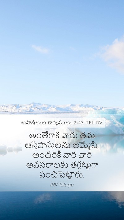 అపొస్తలుల కార్యములు 2:45 TELIRV Bible Verse Image