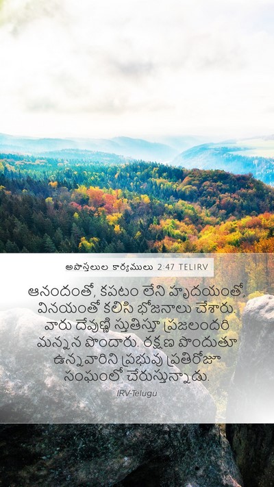 అపొస్తలుల కార్యములు 2:47 TELIRV Bible Verse Image