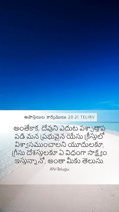 అపొస్తలుల కార్యములు 20:21 TELIRV Bible Verse Image
