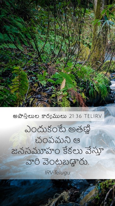 అపొస్తలుల కార్యములు 21:36 TELIRV Bible Verse Image