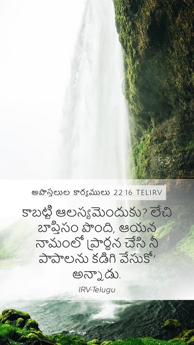 అపొస్తలుల కార్యములు 22:16 TELIRV Bible Verse Image