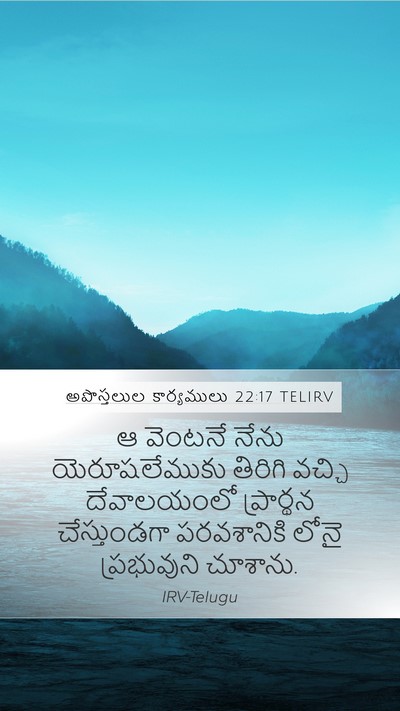 అపొస్తలుల కార్యములు 22:17 TELIRV Bible Verse Image