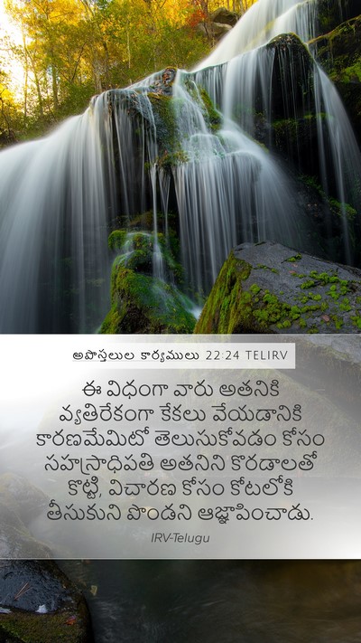 అపొస్తలుల కార్యములు 22:24 TELIRV Bible Verse Image