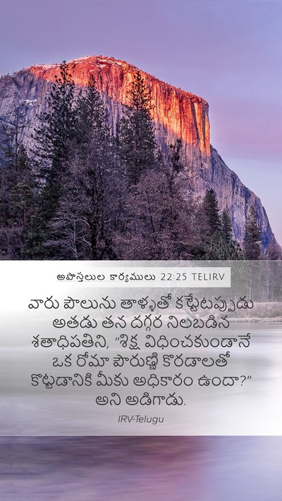 అపొస్తలుల కార్యములు 22:25 TELIRV Bible Verse Image