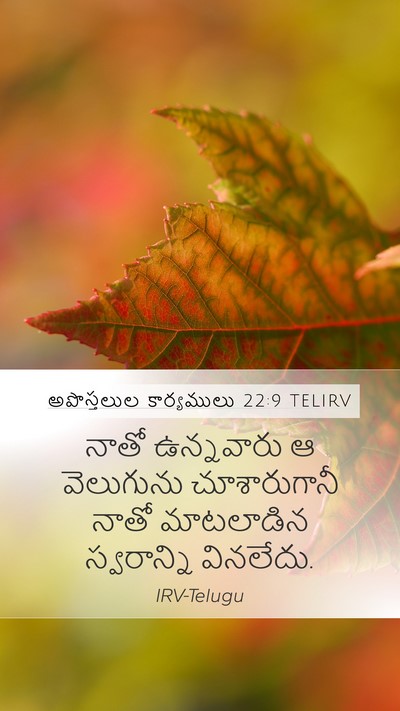 అపొస్తలుల కార్యములు 22:9 TELIRV Bible Verse Image