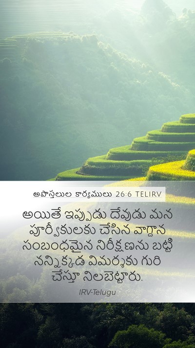 అపొస్తలుల కార్యములు 26:6 TELIRV Bible Verse Image