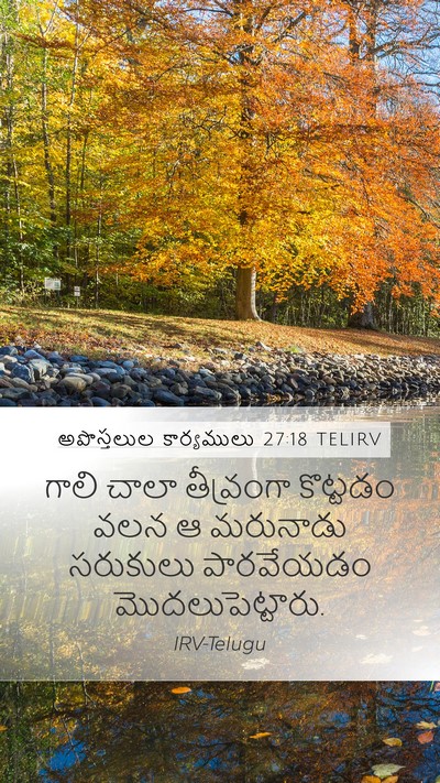 అపొస్తలుల కార్యములు 27:18 TELIRV Bible Verse Image