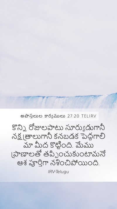 అపొస్తలుల కార్యములు 27:20 TELIRV Bible Verse Image