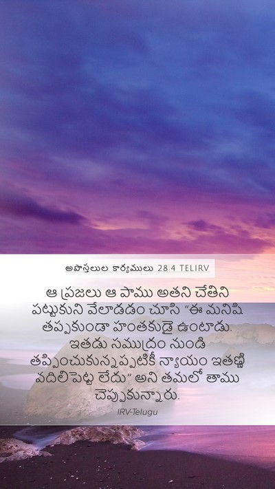 అపొస్తలుల కార్యములు 28:4 TELIRV Bible Verse Image