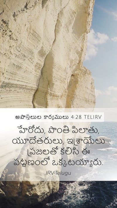 అపొస్తలుల కార్యములు 4:28 TELIRV Bible Verse Image