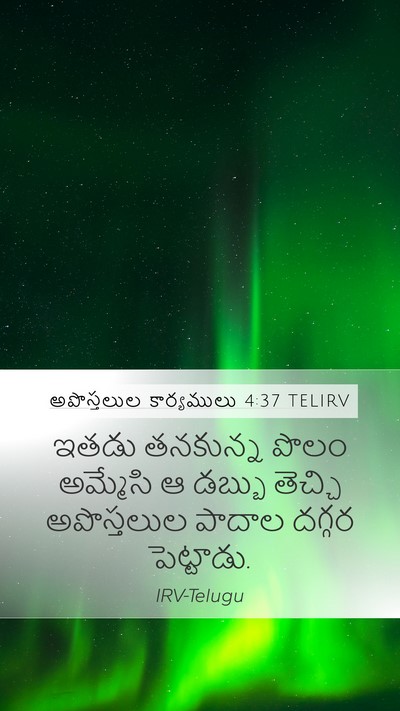 అపొస్తలుల కార్యములు 4:37 TELIRV Bible Verse Image