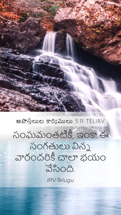 అపొస్తలుల కార్యములు 5:11 TELIRV Bible Verse Image