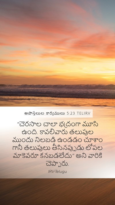అపొస్తలుల కార్యములు 5:23 TELIRV Bible Verse Image
