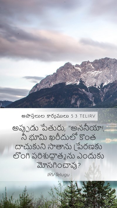 అపొస్తలుల కార్యములు 5:3 TELIRV Bible Verse Image