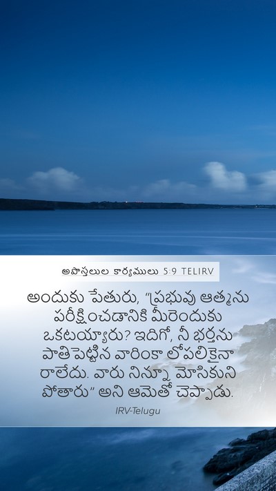 అపొస్తలుల కార్యములు 5:9 TELIRV Bible Verse Image