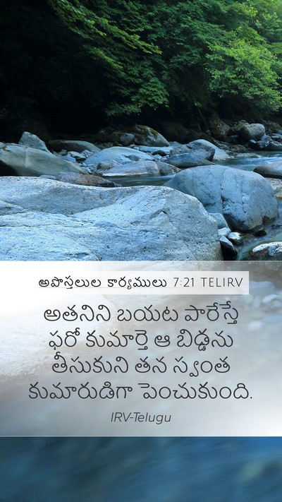 అపొస్తలుల కార్యములు 7:21 TELIRV Mobile Phone Wallpaper - అతనిని బయట - Mobile Bible Verse Wallpaper