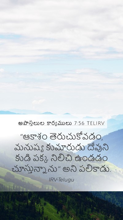 అపొస్తలుల కార్యములు 7:56 TELIRV Bible Verse Image