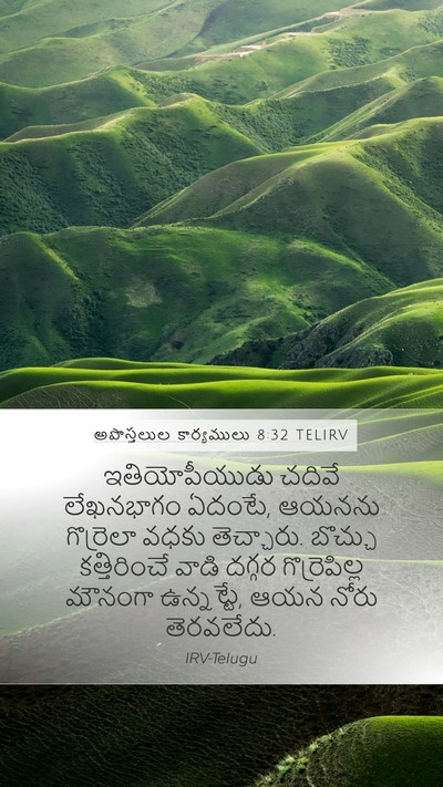 అపొస్తలుల కార్యములు 8:32 TELIRV Bible Verse Image