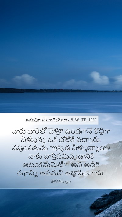 అపొస్తలుల కార్యములు 8:36 TELIRV Bible Verse Image
