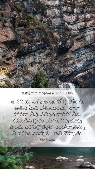 అపొస్తలుల కార్యములు 9:17 TELIRV Bible Verse Image