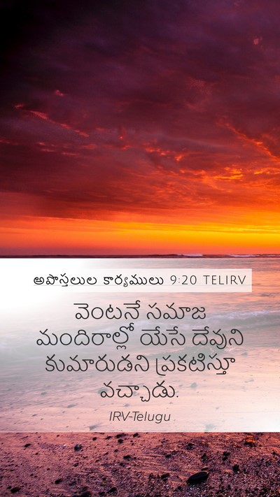 అపొస్తలుల కార్యములు 9:20 TELIRV Bible Verse Image