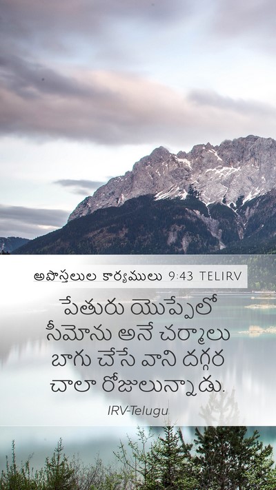 అపొస్తలుల కార్యములు 9:43 TELIRV Bible Verse Image