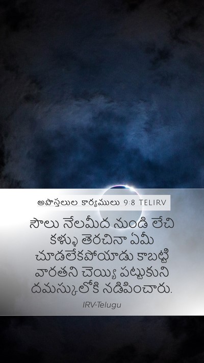అపొస్తలుల కార్యములు 9:8 TELIRV Bible Verse Image