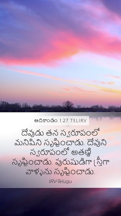 ఆదికాండం 1:27 TELIRV Bible Verse Image