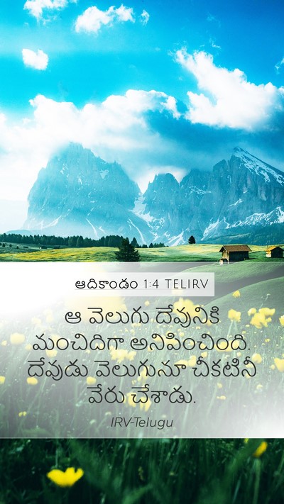 ఆదికాండం 1:4 TELIRV Bible Verse Image