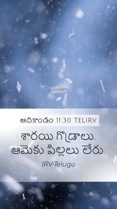 ఆదికాండం 11:30 TELIRV Bible Verse Image