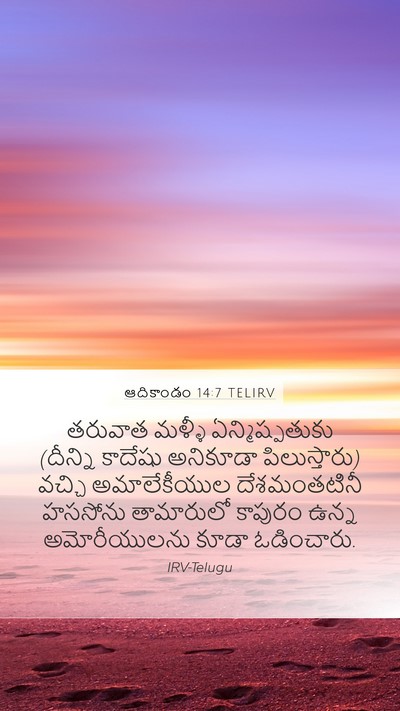 ఆదికాండం 14:7 TELIRV Bible Verse Image