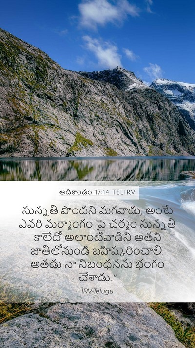 ఆదికాండం 17:14 TELIRV Bible Verse Image