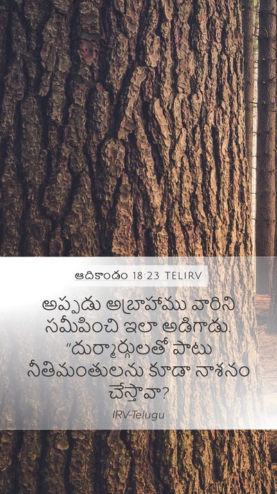ఆదికాండం 18:23 TELIRV Bible Verse Image