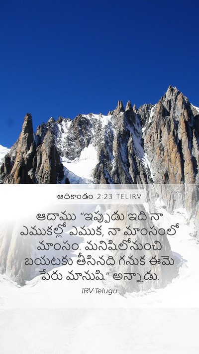 ఆదికాండం 2:23 TELIRV Bible Verse Image