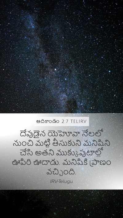 ఆదికాండం 2:7 TELIRV Bible Verse Image