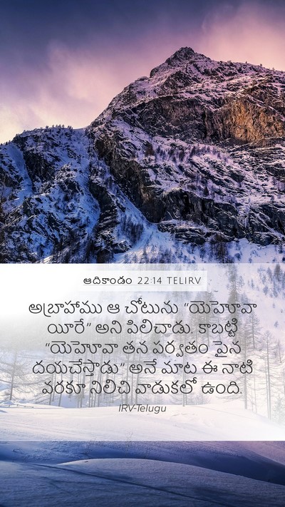 ఆదికాండం 22:14 TELIRV Bible Verse Image