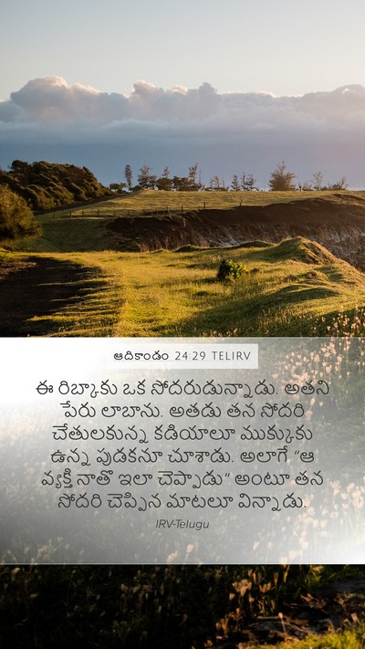 ఆదికాండం 24:29 TELIRV Bible Verse Image