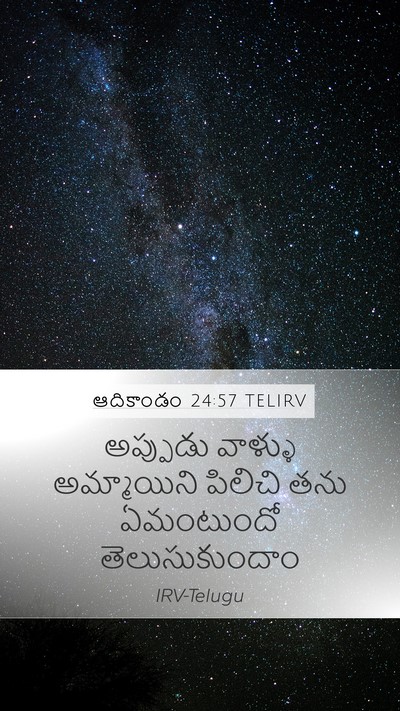 ఆదికాండం 24:57 TELIRV Bible Verse Image