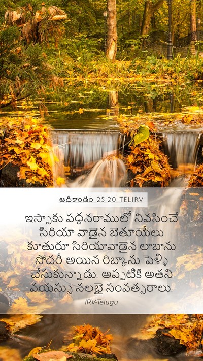 ఆదికాండం 25:20 TELIRV Bible Verse Image