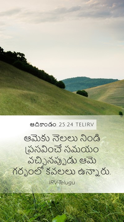 ఆదికాండం 25:24 TELIRV Bible Verse Image