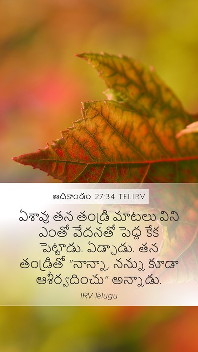 ఆదికాండం 27:34 TELIRV Bible Verse Image