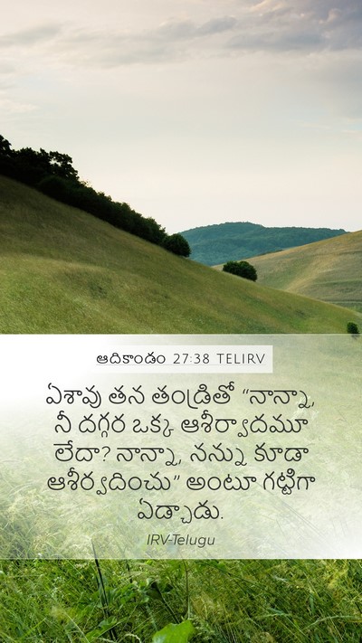 ఆదికాండం 27:38 TELIRV Bible Verse Image