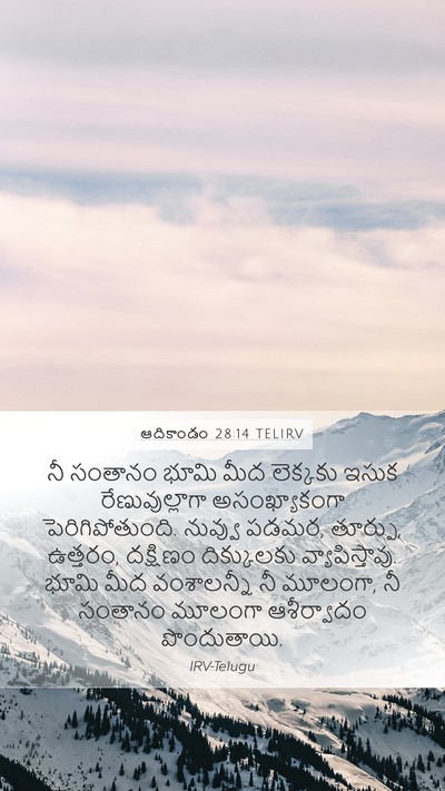 ఆదికాండం 28:14 TELIRV Bible Verse Image