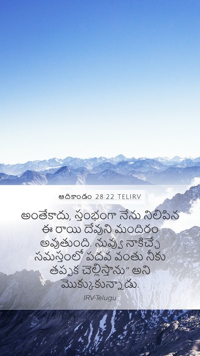 ఆదికాండం 28:22 TELIRV Bible Verse Image