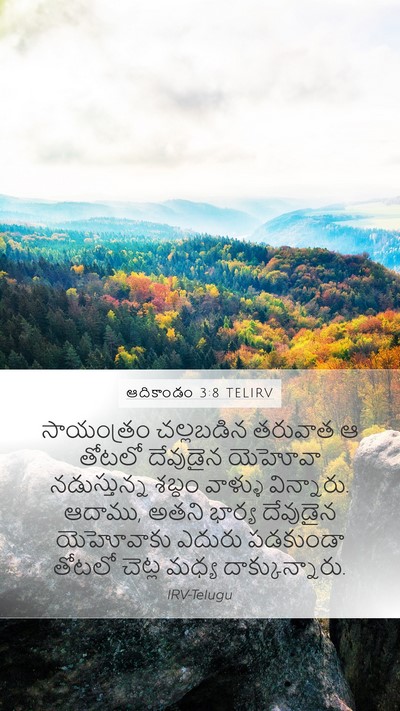 ఆదికాండం 3:8 TELIRV Mobile Phone Wallpaper - సాయంత్రం చల్లబడిన - Mobile Bible Verse Wallpaper