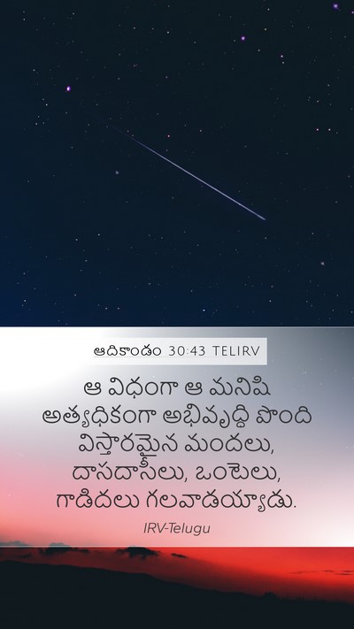 ఆదికాండం 30:43 TELIRV Bible Verse Image