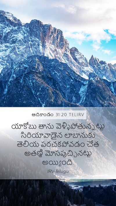ఆదికాండం 31:20 TELIRV Bible Verse Image
