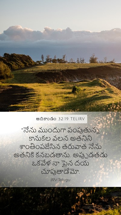ఆదికాండం 32:19 TELIRV Mobile Phone Wallpaper - “నేను ముందుగా - Mobile Bible Verse Wallpaper